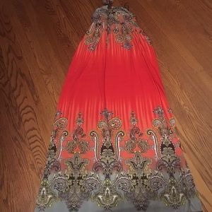 Cute maxi dress with beaded neck/ halter